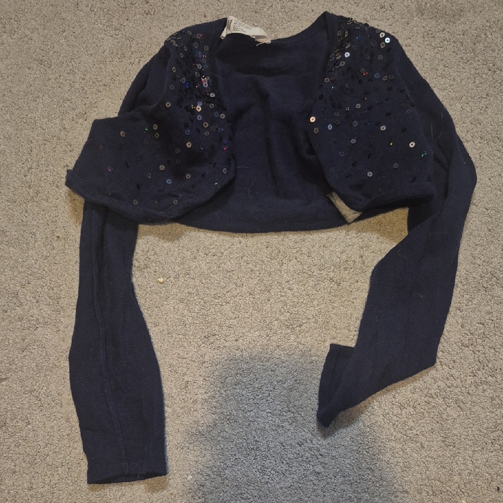 H&M Dark Blue Knit Mini Cardigan